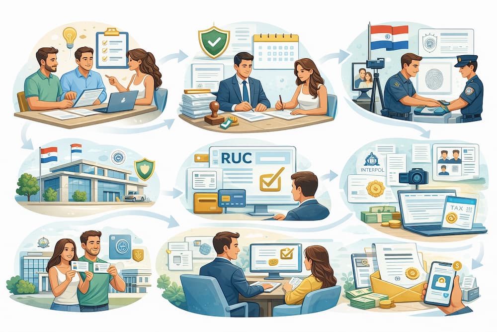 Residencia en paraguay Cedula y RUC