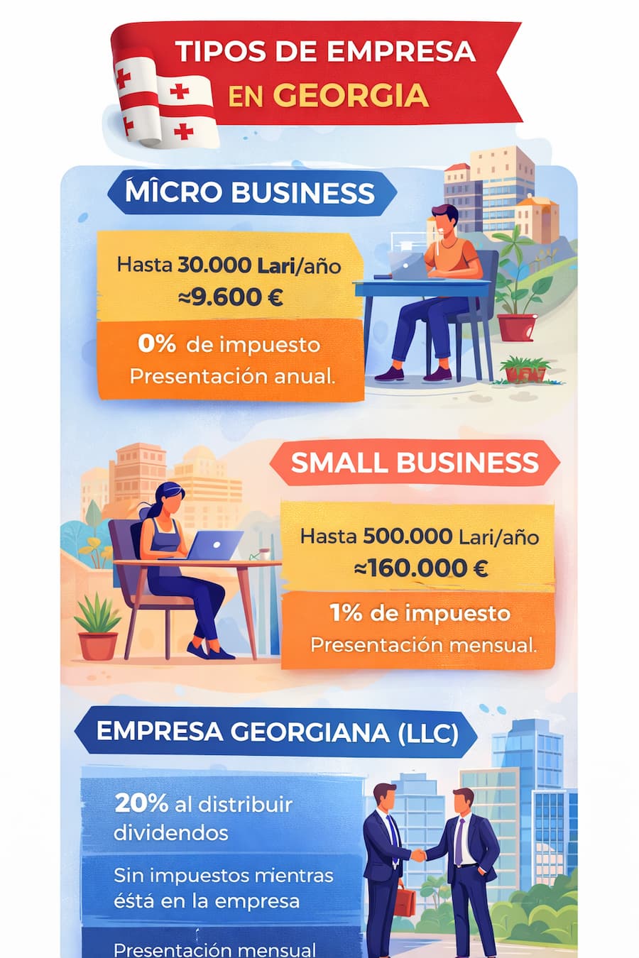 Tipos de empresa en GEorgia